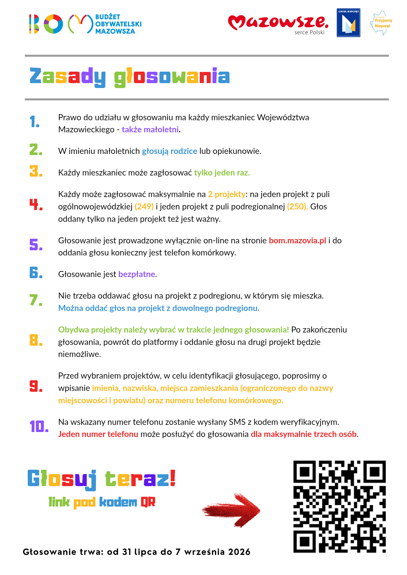 grafika z treścią głosowania w Budżecie Obywatelskim