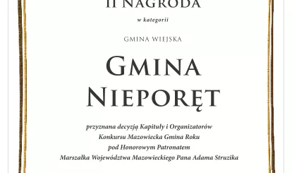 Mazowiecka Gmina Roku 2011 – II Nagroda w kategorii Gmina Wiejska